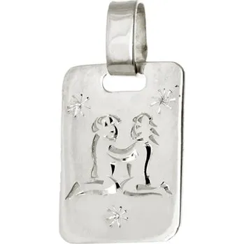 Přívěsek Přívěšek znamení Blíženci z bílého zlata ZZ0805BLIMBF + dárek zdarma