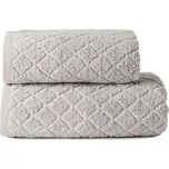 Bavlněná froté osuška se vzorem OLIWIER 70x140 cm světle šedá 520 gr Mybesthome