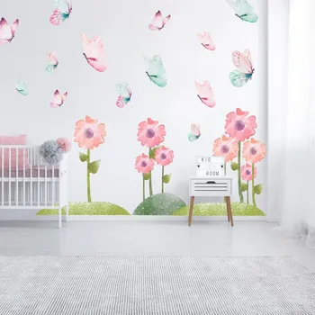 Samolepící dekorace LuxusniObrazy.cz Samolepky na zeď – Motýlí louka