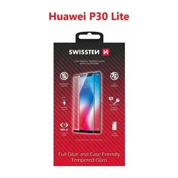 Tvrzené sklo Swissten Full Glue Color Frame pro Huawei P30 Lite černé