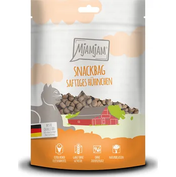 Pamlsek pro kočku MjAMjAM – Snackbag – šťavnaté kuře 4× 125 g