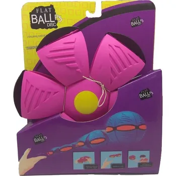 Dětský míč Flat Ball Disc se světlem - Růžový (4637)