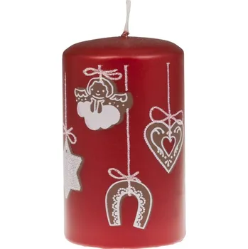 Svíčka Tradiční vánoční svíčka Sweets červená