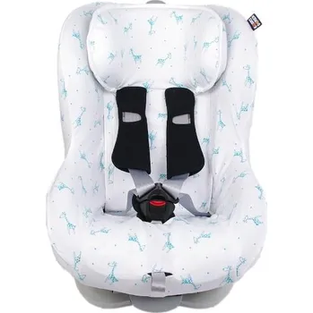 Potah na autosedačku Kaarsgaren Bio potah na Römer King II aqua žirafky