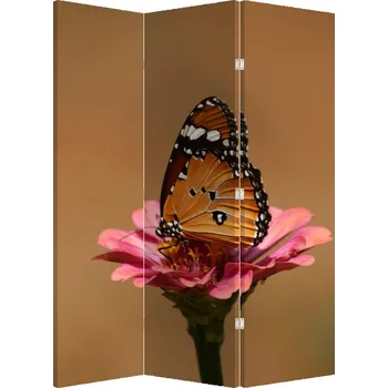 Paraván LuxusniObrazy.cz Paraván - Motýl na květině