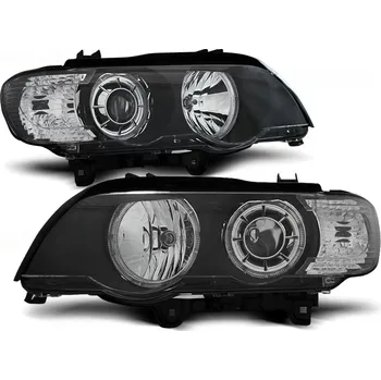 Přední světlomet Tuning Tec Přední světla BMW X5 E53 09.99-10.03 LED ANGEL EYES XENON černé
