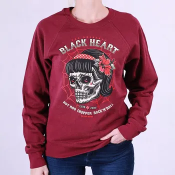 Dámská mikina Dámská Mikina BLACK HEART SARINA Barva: Červená, Velikost: S