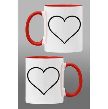 Hrnky pro zamilované Srdce Barva: Červená