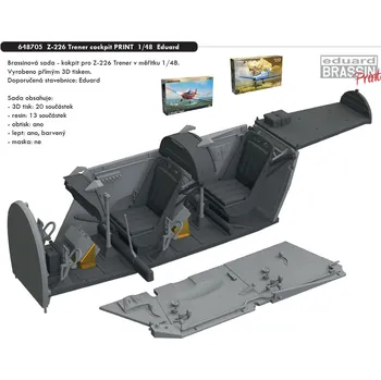 Plastikový model Eduard 1/48 Z-226 Trener cockpit PRINT (EDUARD)