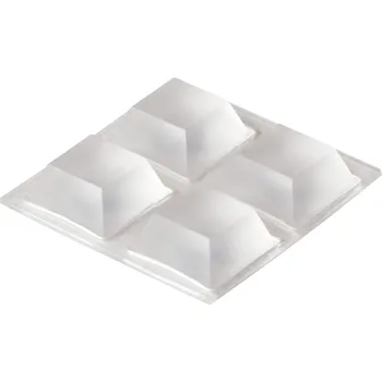 Walteco Tlumič nárazu 12,5x12,5x5,5mm, samolepicí, transparentní, 4 ks