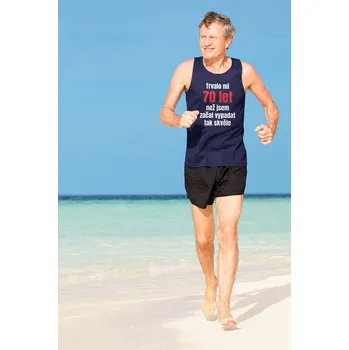 Pánské tílko Pánské tílko Trvalo mi 70 let Barva: Kráľovská modrá, Velikost: S