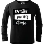 Dětské tričko s vlastním potiskem (dlouhý rukáv) Barva: Černá, Velikost: 122