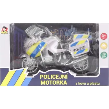 autíčko MaDe Motorka policejní kovová 12 cm