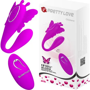 Vibrátor Pretty Love Chimera Couple Vibrator with Remote Control Pink