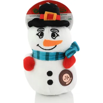 JK ANIMALS Pískací plyšový Sněhulák, 15 cm