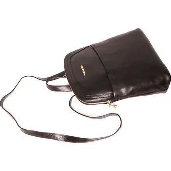 Kabelka Dámský luxusní černý střední batoh/crossbody Marta Ponti, obsah cca. 5l