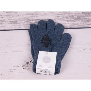 Rukavice Rukavice prstové YO R200 TEPLÉ dvouvrstvé modré s obrázkem velikost rukavic: 14 cm