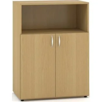 Policová skříň Policová střední skříň dělená s dvířky