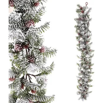 Vánoční dekorace Autronic VP2035 ojíněná girlanda se šiškami