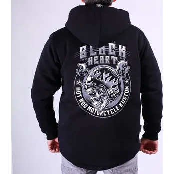 Pánská mikina Pánská Zateplená Mikina BLACK HEART BOOMER Barva: Černá, Velikost: M