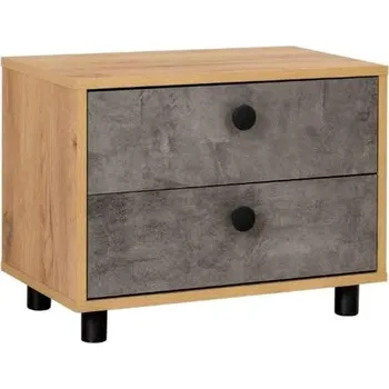 Botník Casarredo Botník se zásuvkami CALEB dub kraft zlatý/tmavý kámen