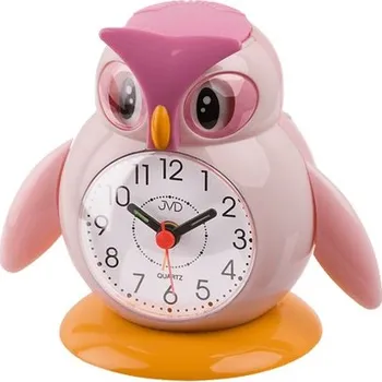 Budík JVD Dětský budík Sovička Růžová