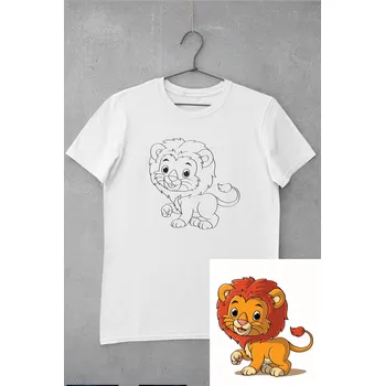 Dívčí tričko Detské tričko vymaľuj si Levík Velikost: 158