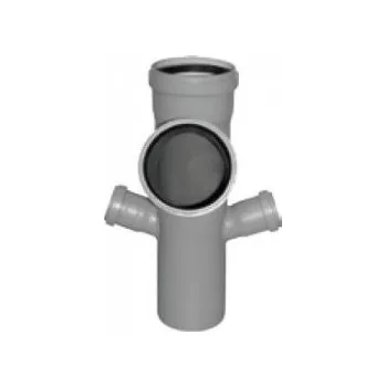 Kanalizační potrubí odbočka HTEP DN 110 / 110 / 70 / 70/ 67° trojitá paneláková