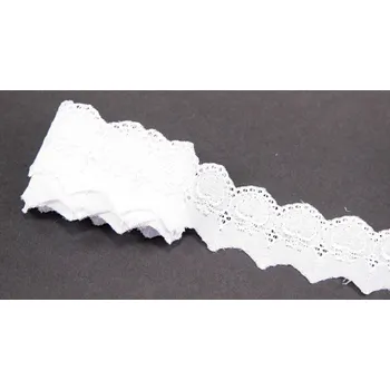 Krajka Madeira - bílá - šířka 3,8 cm