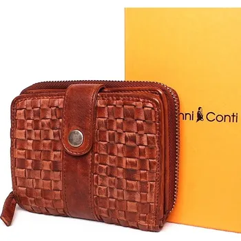 Peněženka Luxusní dvouoddílová hnědá kožená peněženka Gianni Conti no. 450