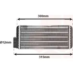 Výměník tepla, vnitřní vytápění VAN WEZEL 76006017
