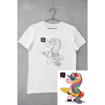 Dívčí tričko Dětské triko vymaluj si Surf Velikost: 146