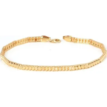 Náramek Dámský zlatý článkový náramek ZLNA1006F 19 cm + Dárek zdarma