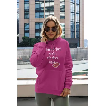 Dámská mikina Dámská mikina Dobré srdce Barva: Purpurová, Velikost: S