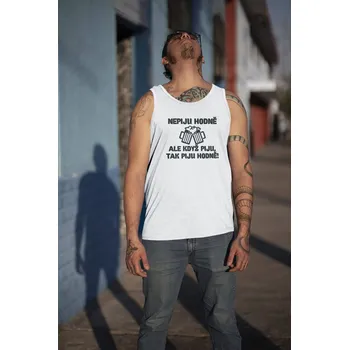 Pánské tílko Pánské tílko Nepiju hodně Barva: Bíla, Velikost: 2XL