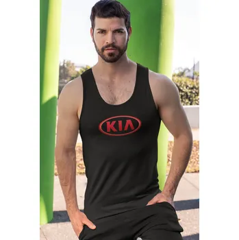 Pánské tílko Pánské tílko s logem auta Kia Barva: Černá, Velikost: 2XL