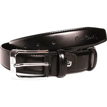 Oblečení a móda Černý pánský kožený opasek Pierre Cardin no. 203 délka 120/105 cm