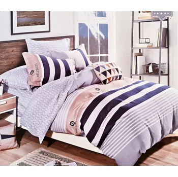 Povlečení Numberoplus Francouzské flanelové povlečení Sendia TOP- Šedá