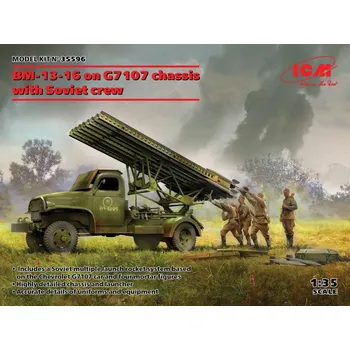 Plastikový model 1:35 BM-13-16 on G7107 Chassis w/ Soviet Crew