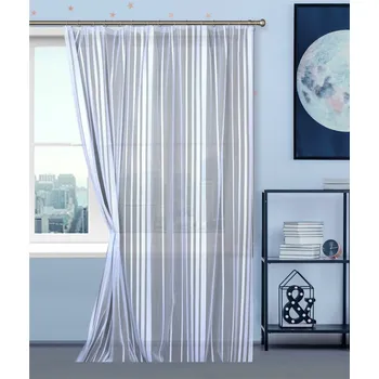 Záclona žakárová metráž, Beatrix, světle modrá, šíře 145 cm