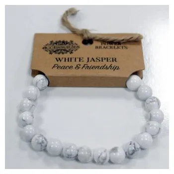 Náramek Aw. gifts Energetický náramek Jaspis bílý 1 ks