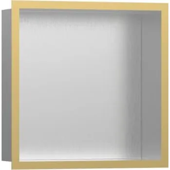 Drátěná police Polička Hansgrohe XtraStoris Individual s rámem leštěný vzhled zlata 56097990