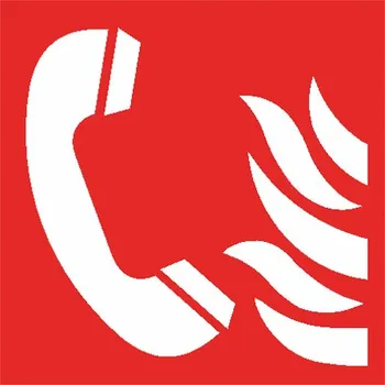 Kancelář Velkoformátová tabulka – Ohlašovna požáru, hliník, 50 × 50 cm