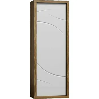 Komoda Eoshop Skříň SAPIR S-2 bílý lesk/dub Stirling