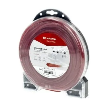 Struna žací hranatá 2,65mm x 15m Kramp červená