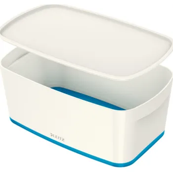 Kancelář Organizační box MyBox - s víkem S / bílo - modrá