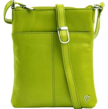 Kabelka Malá kožená crossbody kabelka 212-3013 - zelená, Arwel