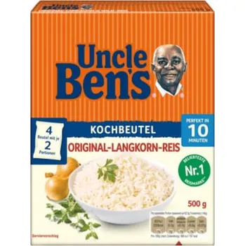 Rýže Uncle Ben's Dlouhozrnná rýže ve varných sáčcích 500 g