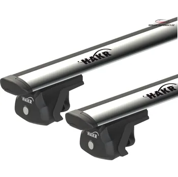 Příčník na automobil Příčníky Hakr Škoda Yeti 2009-2017 s podélníky, wing profile stříbrné (alu tyče wing profile stříbrné)
