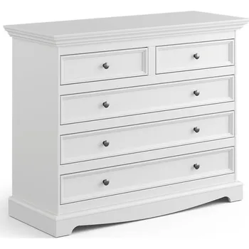 Komoda Šuplíková masivní komoda Belluno Elegante 4 - bílá